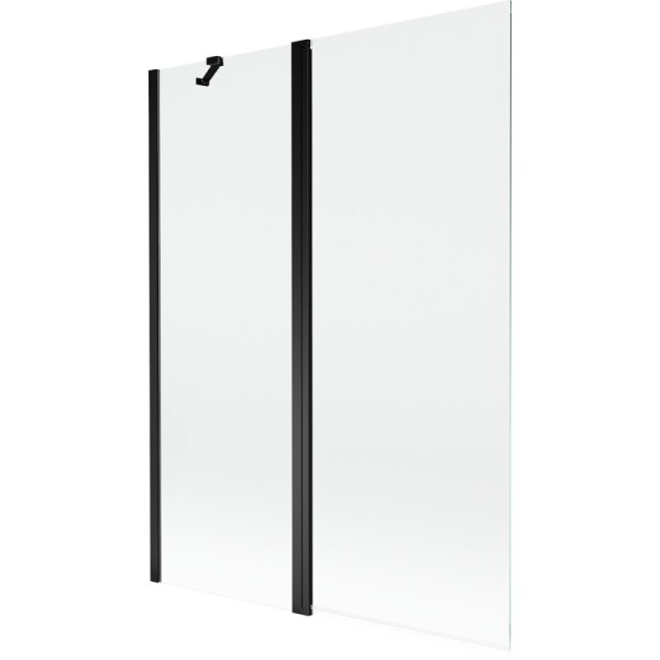 MEXEN - MIST vaňová zástena 130x150 cm 6mm f+s, čierna, číra 8A9-130-011-70-00