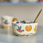 Bloomingville Mini Krémová kameninová detská miska Colorine 12 cm - Bloomingville Keramická mištička Colorine Nature 385 ml