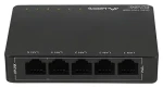 Lanberg DSP3-1005-60W čierna / Switch / 5x GbE / 4X PoE + 802.3at / 60W (DSP3-1005-60W)
