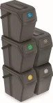 PROSPERPLAST Sada odpadkových košov SORTIBOX II 5ks sivá / 5x 25l (PISWB25S5-405U)