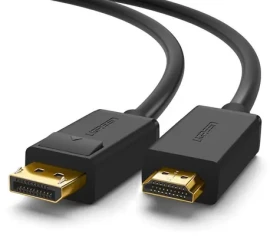 Ugreen DP101 čierna / Kábel DisplayPort - HDMI / 1 m / 30 Hz (10238)