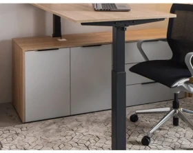 Zostava 2 skriniek k písaciemu stolu Home Office,dub sonoma/svetlosivá%