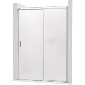 CERANO - Sprchové posuvné dvere Santoro - pravá - 6 mm - chróm, mliečne sklo - 140x195 CER-663250