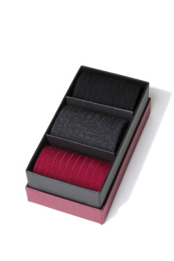 Krabice 3 páry - pánske vlnené ponožky 175 MIX3 44-46