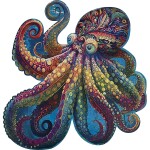 Epee Wooden puzzle Octopus A3