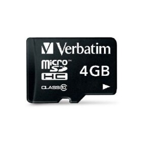 Verbatim microSDHC pamäťová karta 4GB (+ adaptér) / Class 10 / adaptér (44080)