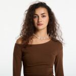 Tričko Nike Sportswear Tight Off-Shoulder Long-Sleeve Top Cacao Wow/ Sail S