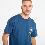 Tričko PLEASURES Turntable T-Shirt Blue XXL