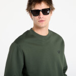 Mikina FRED PERRY Crew Neck Sweatshirt Court Green/ Snow White/ Navy S