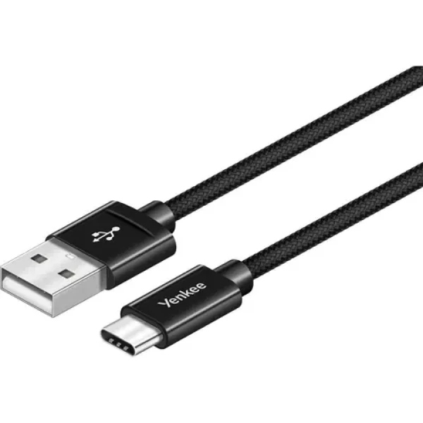 YENKEE YCU 301 kábel USB 2.0 na USB-C čierna / MM / dĺžka 1m / 480 Mbs / 3A (8590669248100)