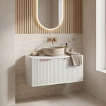 REA - Kúpeľňová skrinka pod umývadlo Core 80cm White REA-M0401