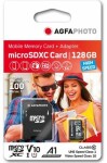 AGFAPHOTO MicroSDXC 128GB + Adaptér / R: 100 MB/s / W: 20 MB/s / Class 10 (10583)