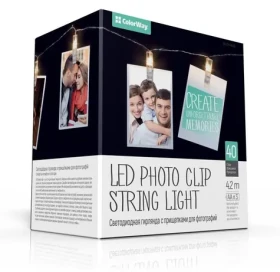 Colorway LED fotokolíčky teplá biela / Svetelná reťaz / 40 LED / 4,2 m / napájanie 3x AA (CW-LCP-40L42B)