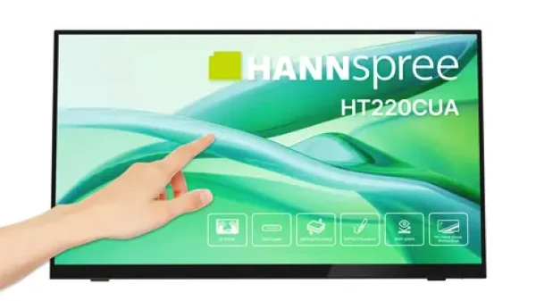 21.5" Hannspree HT220CUA čierna / TFT Touch / 1920 x 1080 / 270cd / 16:9 / 1000:1 / 6ms / HDMI / DP / USB (HT220CUA)