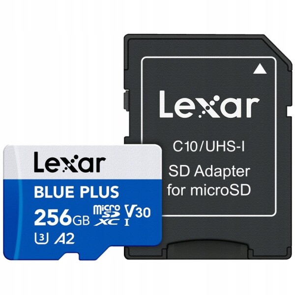 Lexar Blue Plus MicroSDHC 256 GB Class 10 UHS-I/U3 A2 V30 (LMSBLPL256G-BNANG)