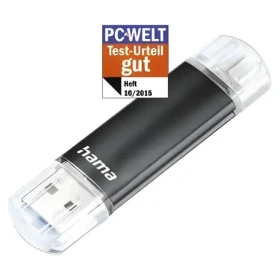 HAMA Laeta Twin čierna / Flash disk / USB 3.0 / 64 GB / 45 MB / s / micro USB (00124000)