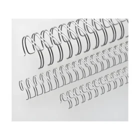 EuroSupplies Kovové chrbty (3/1") 9,5 mm strieborné / Chrbty / pre 51-65 listov 80 g papiera / 100 ks