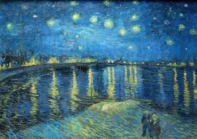 ENJOY Puzzle Vincent Van Gogh: Hviezdna noc NAD Rhonou