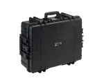 BW 6500|B|Sl International outdoorový kufor typ 6500 čierna / s nastaviteľnými prepážkami / Rozmery 660 x 490 x 231mm (6500/B/SI)