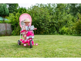 Mamido Detská trojkolka slon so zvukovými efektmi ružová