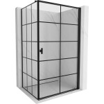 MEXEN/S - Mist-B sprchovací kút dvere krídlové pravá 70 x 85, čierna kratka, čierna 8A2T-070-085-70-77-P