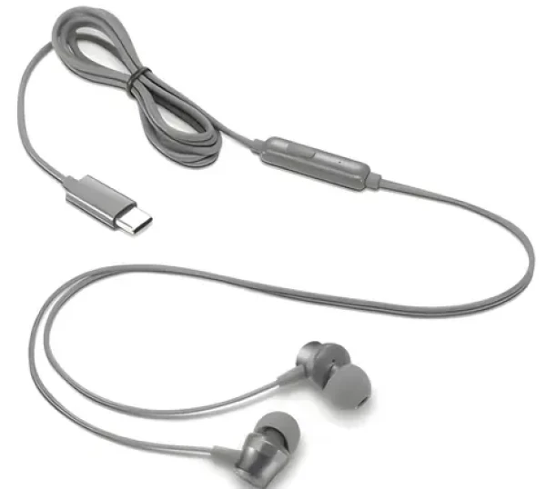 Lenovo 300 šedá / Drôtové slúchadlá / mikrofón / USB-C (GXD1J77353)