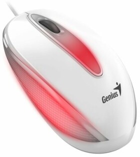 Genius DX-Mini Optická drôtová myš s podsvietením RGB biela / 1000 dpi / USB (31010025405)