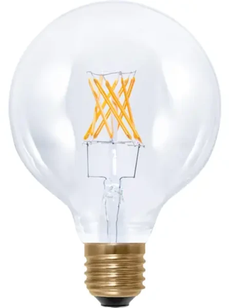 SEGULA LED Globe 95 5W(35W) číra / Žiarovka / E27 / 400lm / 2200K / stmievateľné (55283)
