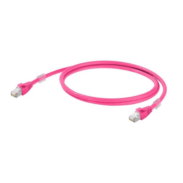 Weidmüller 1201270002 RJ45 sieťové káble, prepojovacie káble CAT 6A S/FTP 0.20 m purpurová UL certifikácia 1 ks; 1201270002