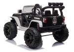 Mamido Detské elektrické autíčko Jeep Power Polícia čierno-biele