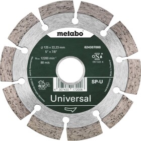 Metabo 624296000 diamantový rezný kotúč Priemer 125 mm Ø otvoru 22.23 mm betón 1 ks; 624296000