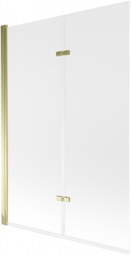 MEXEN - Castor vaňová zástena 2-krídlo 120x150, dekor, zlato 892-120-002-50-30