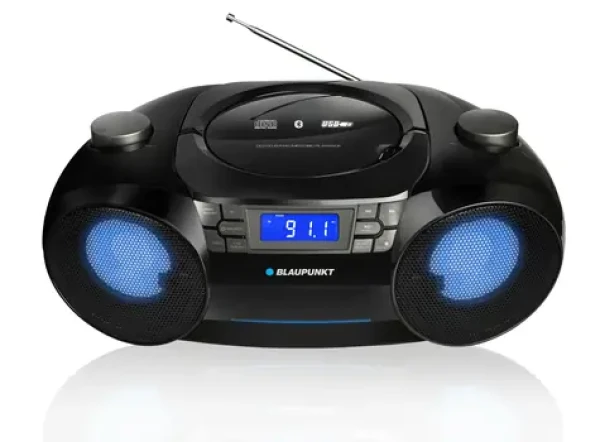 Blaupunkt BB31LED čierna / prenosné rádio / CD / USB / AUX / FM / 12W (BB31LED)
