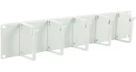 Lanview 2U káblový organizér biely / Organizér káblov / 19" rack / 5 háčikov (RAO105WH)