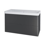 Mereo Siena, kúpeľňová skrinka s keramickým umývadlom 101 cm, antracit mat CN4322