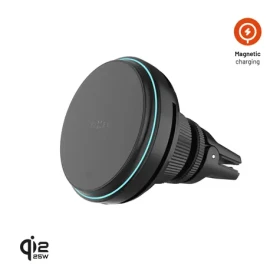 FIXED MagCool2 černý / Bezdrátový nabíjecí držák / úchyt do ventilace / aktivní chlazení / MagSafe / Qi2.2 (FIXMCO2-BK)
