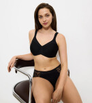 MODERN SOFT+COTTON - Minimalizačná podprsenka s čipkou Triumph BLACK 100C