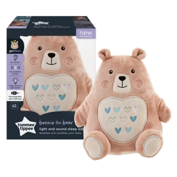 Tommee Tippee Nočné svetlo s hudbou Grofriend Bennie the Bear / od 0 mesiacov (AKA0060TT)