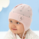 Detská čiapka AJS 50-003 prášek 36-38 cm