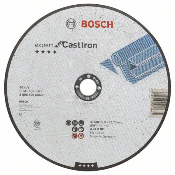 Bosch Accessories 2608600546 2608600546 rezný kotúč rovný 230 mm 1 ks litina; 2608600546