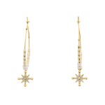 Pierre Lannier Elegantné kruhové náušnice s príveskom hviezdy Antharea BJ25A2211