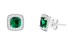 Preciosa Prekrásne strieborné náušnice Minas Crystal Treasures 5313 66