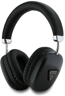 Guess Słuchawki nauszne Guess Bluetooth 5.3 Metallic Triangle Logo Čierny