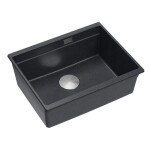 Quadron - Granitový drez Logan 100 Black Metallic Meď HQJ6045U8_PVDC1_U