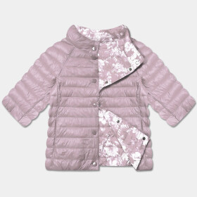 Dirty Pink/Floral obojstranná dámska bunda s 3/4 rukávmi Minority (M23-7010-57) odstíny růžové 46