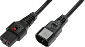 MicroConnect Predlžovací kábel s IEC zámkom C13 - C14 2m čierna (PC1021)