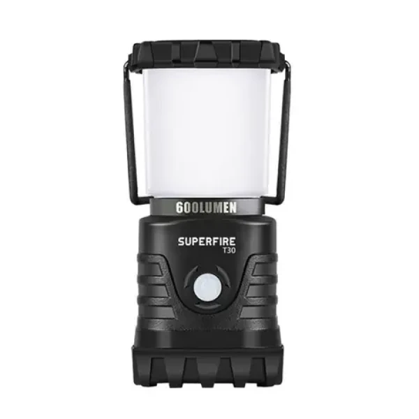 Superfire T30 kempingová lampa čierna / 600lm / USB (T30)