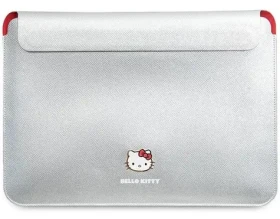 Hello Kitty PU Metal Logo puzdro na 14" notebook strieborné / Puzdro na notebook / PU koža / Kovové Logo (HKCS14PGHDLMS)