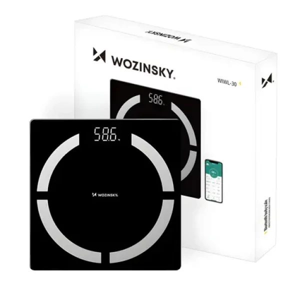 Wozinsky WIWL-30 čierna / Osobná váha / Bluetooth / Múdra