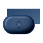OMNIRES - OVO M+ umývadlo na dosku/závesné - pravé, 55 x 38 cm, midnight blue mat; OVO555UWPMB